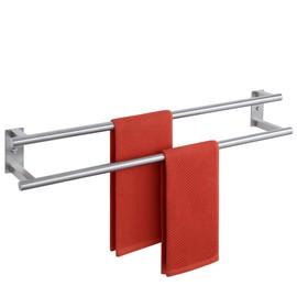 Alise Bathroom Double Towel Bar, 32 Inch Wall Mount Towel Holder, Towel Racks for Bathroom, SUS304 Stainless Steel Towel Hanger, Thickened Pipe with Strong Load-Bearing Capacity, Nickel