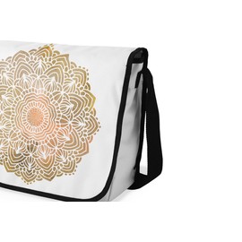 Le Jardin du Lin Digital Printed Messenger School Bags with Black Strap for Girls and Boys, Back to School, Messenger Bags for Students, Shoulder Bags, Size: 29 x 36 cm