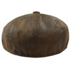 TruClothing Mens 8 Panel Razor Baker Boy Hat PU Leather