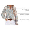 MASCOMODA Womens V Neck Floral Long Sleeve Tops 2025 Summer