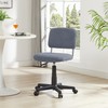 VECELO Faux Fur Comfy Height Adjustable Swivel Armless Home Office