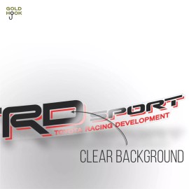 GOLD HOOK TRD Sport Decals for Tacoma, Racing Development Sticker (Set of 2)