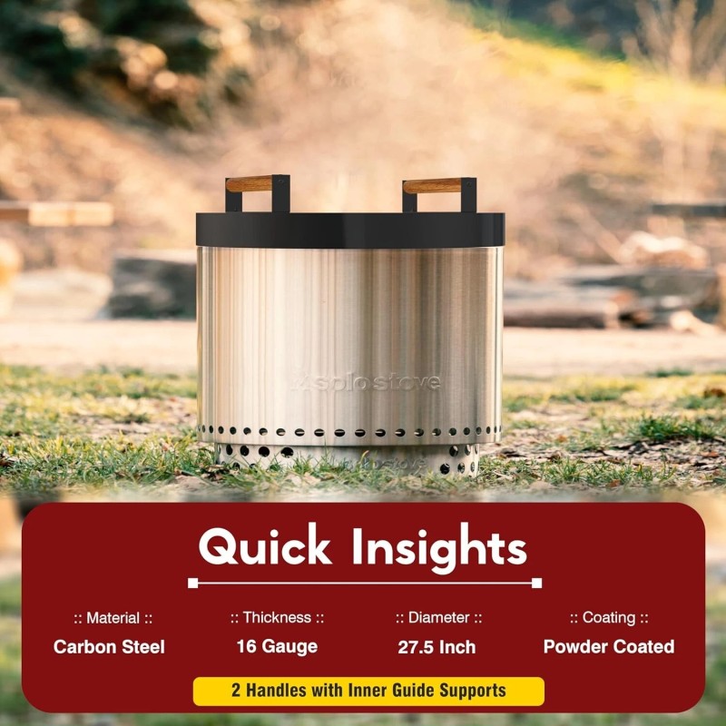 FEBTECH Firepit Snuffer Lid - For Solo Stove Yukon 2.0