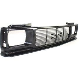 Garage-Pro Grille Assembly Compatible with 1991-1993 GMC Sonoma, Fits 1992-1994 GMC Jimmy, Fits 1991 GMC S15 Jimmy Textured Black Shell and Insert