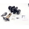 Round Privacy Black Door Knob with Lock – Keyless Entry