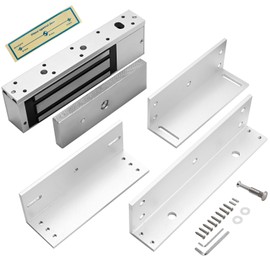 Electric Magnetic Lock with Z and L Bracket 500KG 1200LBS Holding Force Electromagnet Lock 12V Fail Safe NC Mode Single Door for Access Control System (1200Lbs with Z and L Bracket)