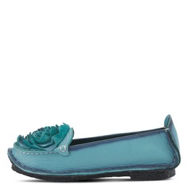 L’Artiste by Spring Step Women's Dezi Flat, Blue, 42 EU/10.5-11 M US