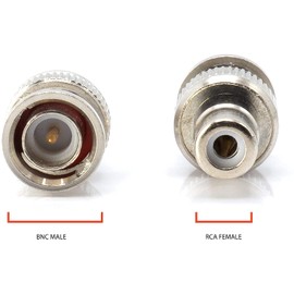 C&E 5 Pack, BNC Male to RCA Female Adaptor - Silver Plated, CNE579986