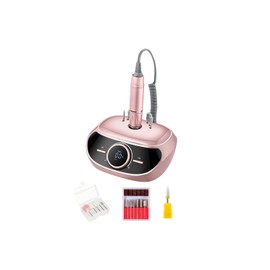 35000RPM Professional high Speed Nail Drill Machine with Electric Sanding Pen, 4000 mah Rechargeable Large Battery, 11 Nail Drill Bits for Acrylic, Manicure, Pedicure for Home, Salon (Rose Gold)