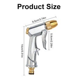 Gartenbrause Metall Heavy Duty Hochdruckdüse Handbrause Garten Gartenspritze Metall, Spritzpistole Garten Spritze Gartenschlauch Spritze Garten Brause Pistole Metall Wasserspritze Gartenschläuche (B)