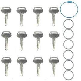 12PCS 787 Ignition Keys，Replaces OEM Part TR261434 Compatible with Komatsu Excavator Dozer Loader Kalmar Dressta Sakai Models