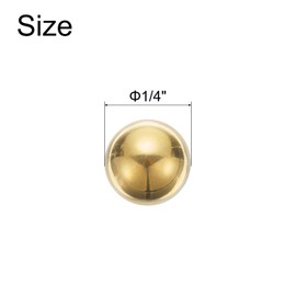 sourcing map 60pcs Precision Solid Brass Bearing Balls 1/4" Industrial Brass Ball Spheres for Machinery, Automotive, and DIY