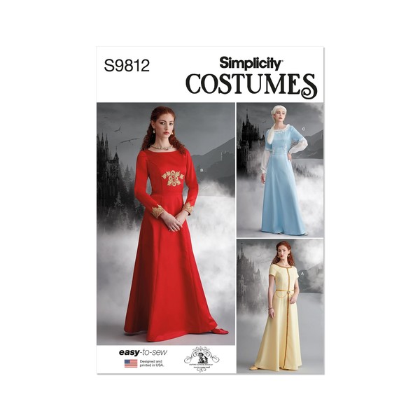 SIMPLICITY SS9812H5 Misses' Costumes H5 (6-8-10-12-14)