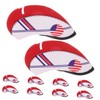 Kisangel Elegant Golf Iron Head Covers 10 Pack Soft Neoprene