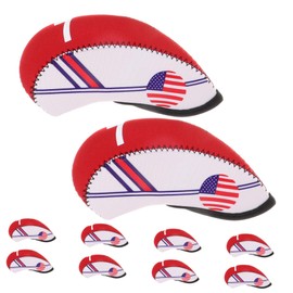 Kisangel Elegant Golf Iron Head Covers 10 Pack Soft Neoprene Covers for Golf Clubs Driver Putter Irons for Men Women
