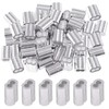 Glarks 150Pcs 1/8''(3mm) Aluminum Crimping Loop Sleeve Wire Rope Sleeves
