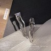 DIY Hairpin Making Materials & Hair Accessory Components - Metal Hair Clip Base (Free Size/M, CD47) (Rectangular Arc Curve) 1 200ea
