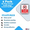 2 Pack - No Dogs Except Guide Dogs, Door Window