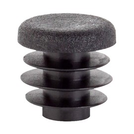 Alberts 426675 Sealing Plugs for Round Pipes, Plastic, Black, Diameter 20 mm, Set of 2