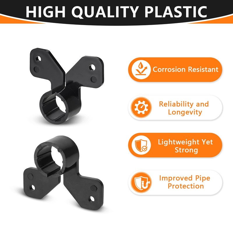 50-Pack HeSun 1/2" PEX Suspension Pipe Clamps, Black Butterfly Style,