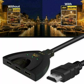 Ultra 2K 4K 3in 1out HDMI Switch Hub Splitter TV Switcher Adapter Ultra HD for HDTV PC