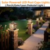 SLAWA Outdoor Solar Post Cap Light 9.8In Bronze Column Lights