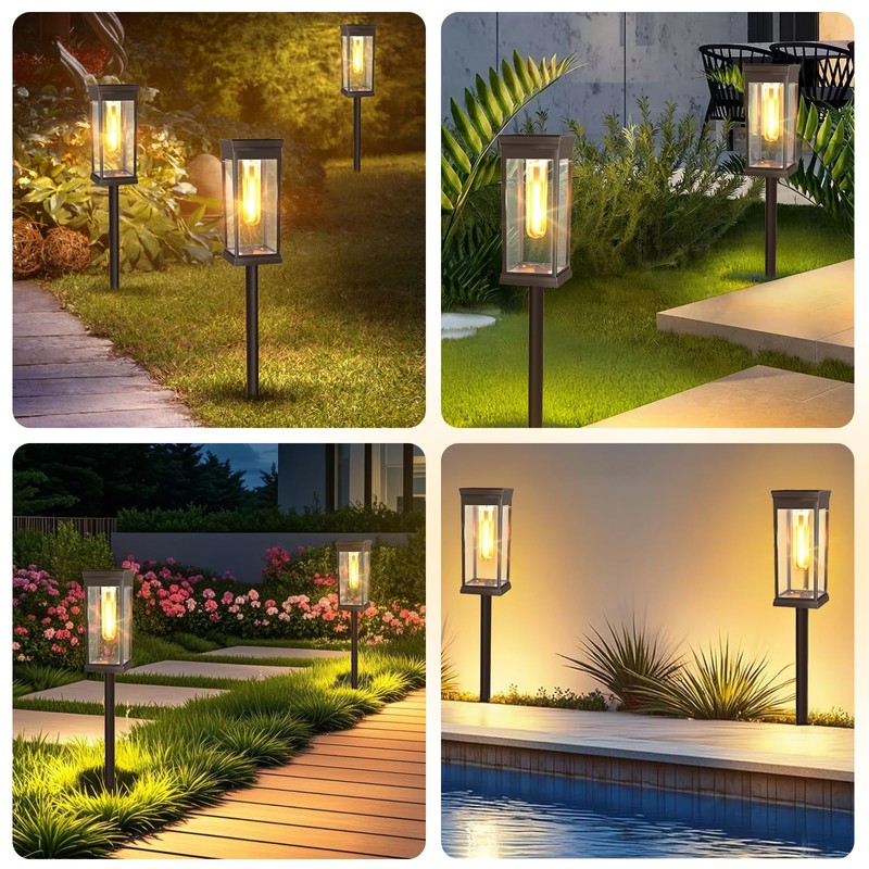 8 Pack Solar Pathway Lights Outdoor,IP65 Waterproof - Bright Solar
