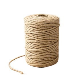 Corda in Juta Naturale spessa 4 mm 100 m, Spago di Juta, Cordino Rustico per Giardinaggio, Bricolage, Fai da Te, Decorazioni, Orto e Confezioni Regalo