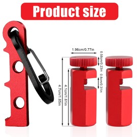 2pcs Tall Stair Gauges for Framing Square with Holder and Carabiner, Framing Jig for Speed Square Fence Stair Gauge Knobs Framing Square Stops Guide Tools for Carpentry Squares & Circular Saw