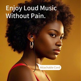 Arkeo Novus Ear Plugs for Sleeping with Cord, Concerts, Musicians, Snoring, Work & Travel Reusable Silicone Earplugs for Noise Reduction and Sound Blocking (Pink, Large, Medium, Small, Extra Small)