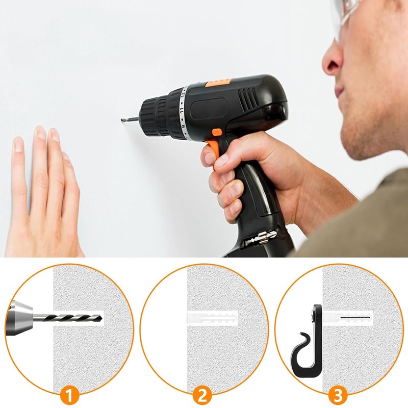 30 Pack Screw Hooks Q-Hanger Screw in Hooks with Safety