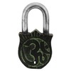 Decorative Padlock Ganesh Engraved Solid Brass with Natural Patina in