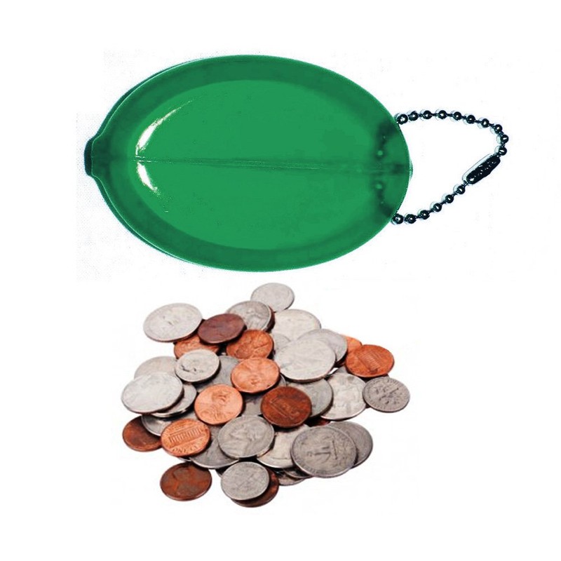 3 Oval Squeeze Purses - Made in USA (3 Green)