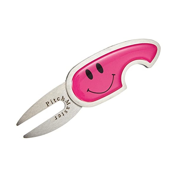 Asbri Golf Pitchmaster Blister Pack Pitch Repairer - Pink Smiley