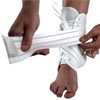 Bodyassist Sports Lock Lace-Up Ankle Guard, White Medium
