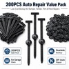 200Pcs Universal Cable Tie Buckle Fixion Tools Zipper Clips for
