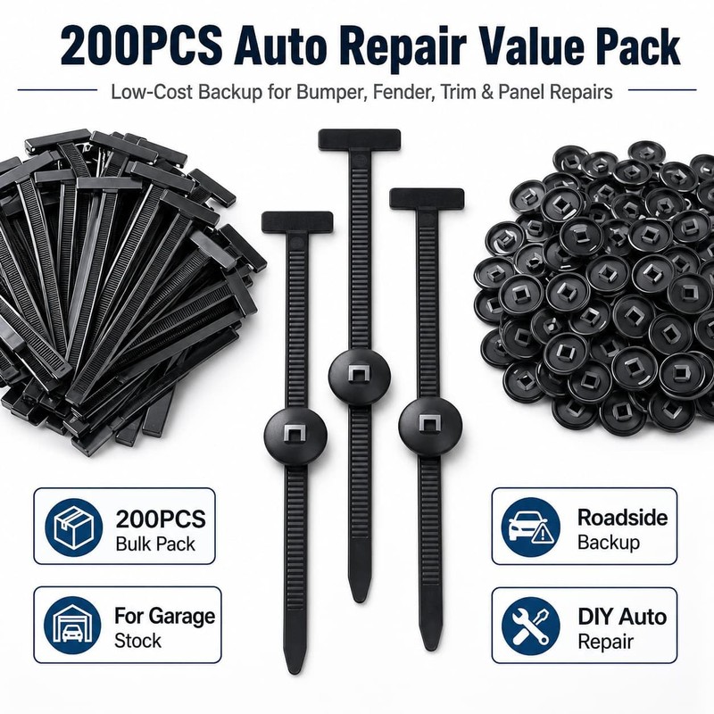 200Pcs Universal Cable Tie Buckle Fixion Tools Zipper Clips for