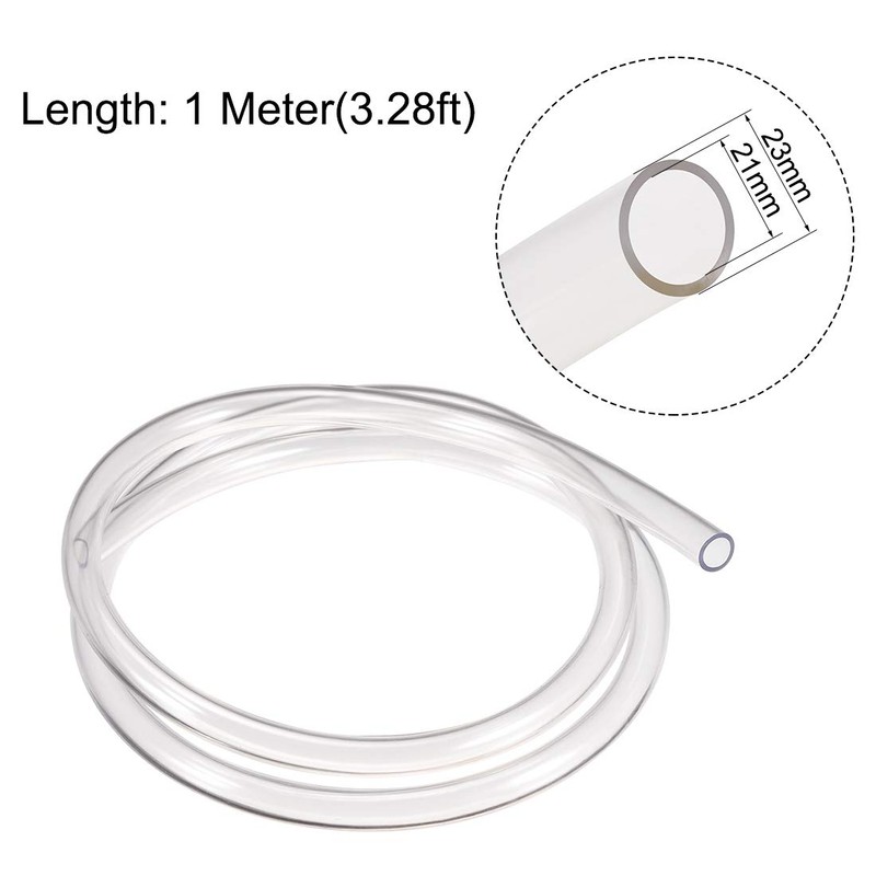 sourcing map PVC Vinyl Hose, 21 mm ID x 23