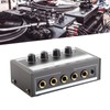 4‑Channel Line Mixer Mini Metal Ultra Low Noise Hub Microphone