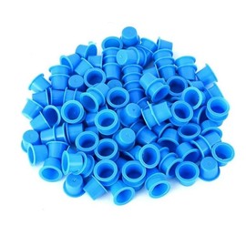 100Pcs Blue Ink Caps Ink Cups Mixed Sizes, Professional Tattoo Supplies， Easy to Use Portable Beauty Products Tattoo Inks