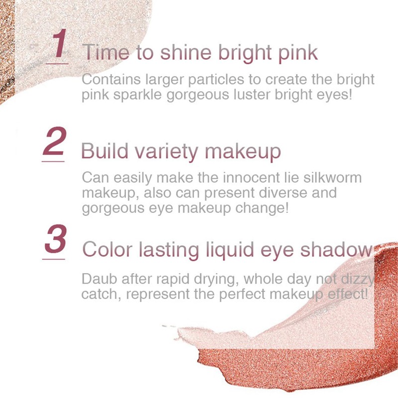 Black Liquid Glitter Eyeshadow & Eyeliner - Shimmer Sparkly Smudge-Proof