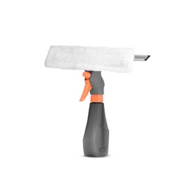 Lifestyle Window Cleaner with Extendable Telescopic Handle, Wide Microfiber Cleaning Head, Washable Pads for Streak-Free Cleaning on Home, Car, Mirrors, Glass Doors, Skylights, and More