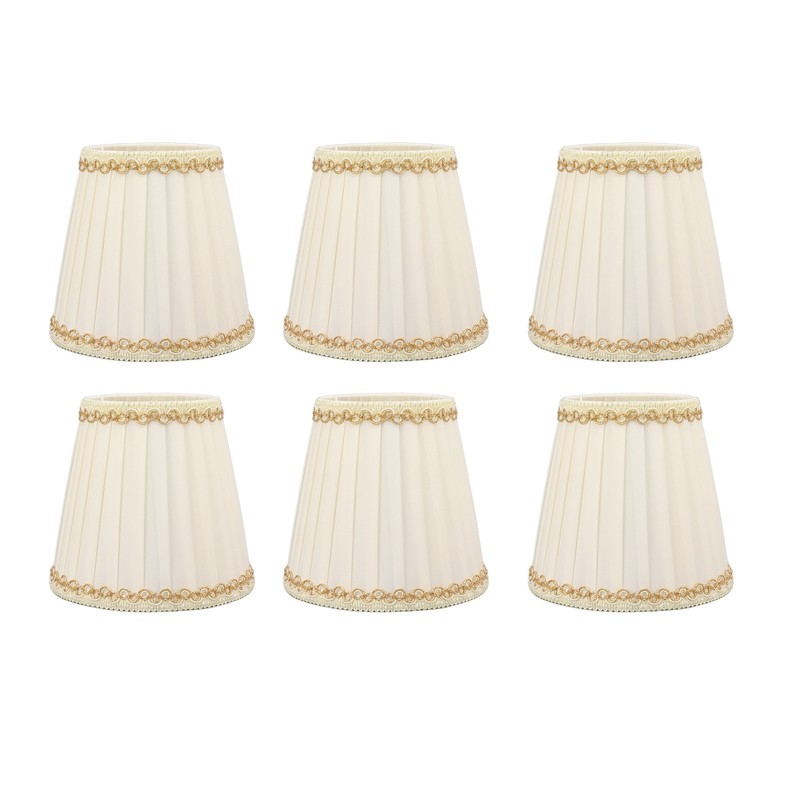 6PCS Set Small Lamp Shade Modern Style Cloth Clip On