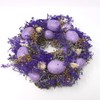 Shophaus24 Purple Wreath with Eggs, Easter Wreath Diameter 23 cm