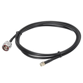 sourcing map Coaxial Cables 240 Type N Male to SMA Male Low Loss Coaxial Cable 5.9FT Black 1Pcs