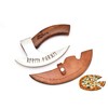 LIFAFA Handmade Viking Pizza Cutter Beautiful Axe with Unique Leather