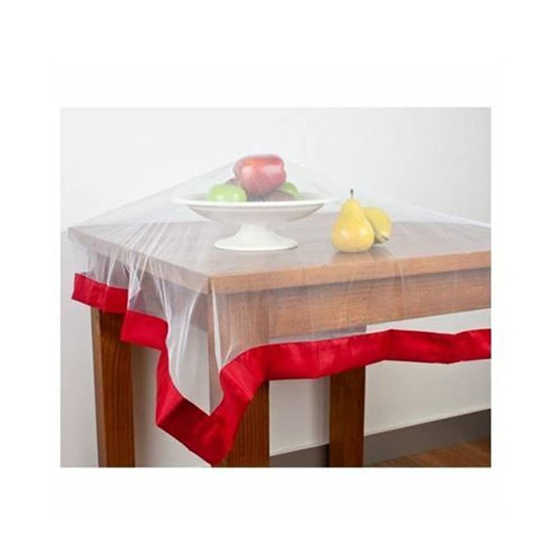 D.Line No Fly Zone Table Food Cover Throw Over White