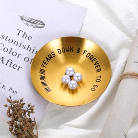 Delujouberst 19th Anniversary Bronze Gifts for Him Her 19th Wedding Anniversary Gifs for Couple Wife Bronze Gifts for 19th Anniversary Jewelry Tray 4'' Jewelry Dish Best 19th Anniversary Wedding Gifts