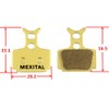 MEXITAL 2 Pairs of Sintered Disc Brake Pads for Formula