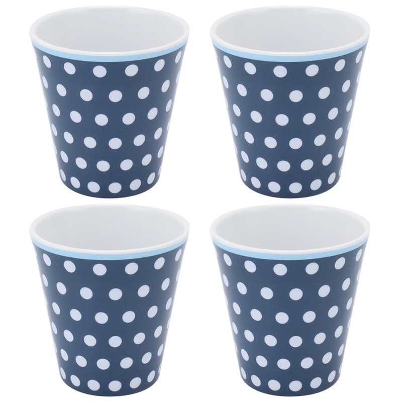 4Pcs/Set Cute Melamine Mug Imitation Porcelain Beverage Cup for Home